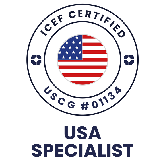 ICEF Certified USA Specialist badge