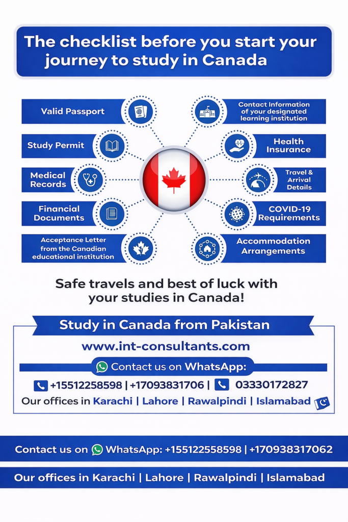 Canada Study via from Pakistan