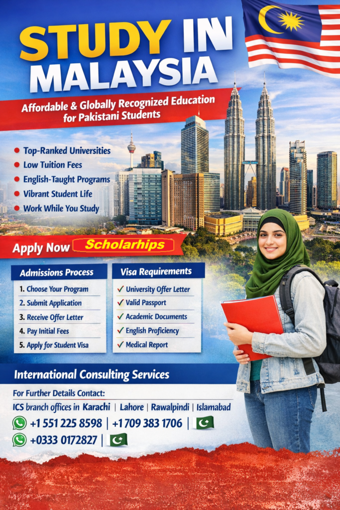 Study in Malaysia from Pakistan