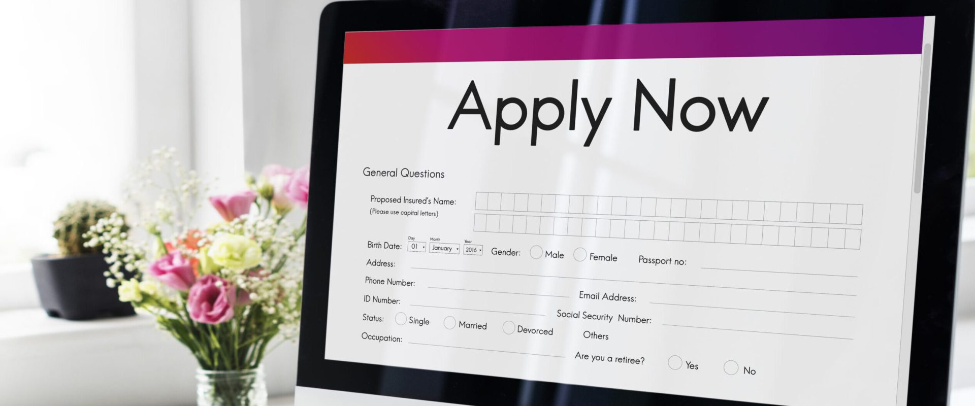 Apply Online Application Form Recruitment Concept